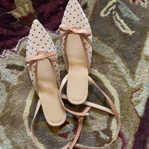 Polka dot ballet flats